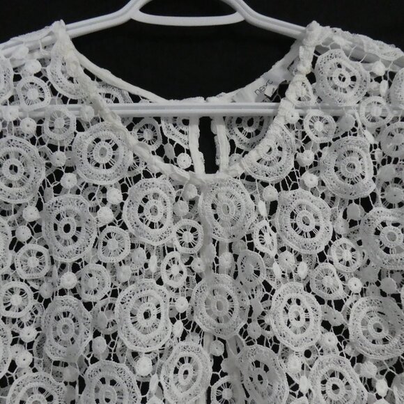 NEXT | size 14 | Elegant White Lace Top with Circular Pattern - Picture 4 of 13